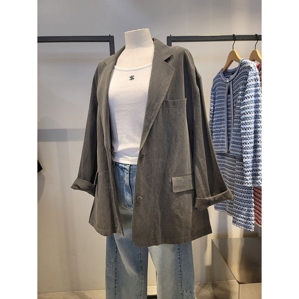 [여주점] 코튼 린넨 오버핏 자켓(SAJKC3631)