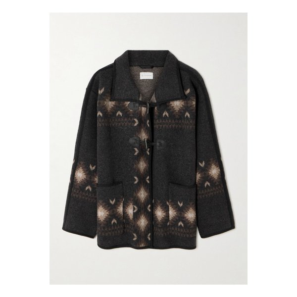 위 노르웨지안 호브던 페어 아일 울 재킷 블랙 1647597343143343