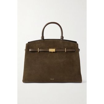 DEMELLIER 드멜리어 허드슨 가죽 트리밍 스웨이드 토트백 46376663162972662