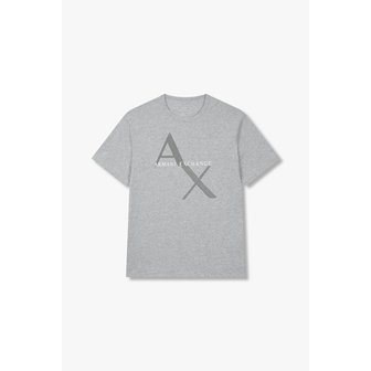 ARMANI EXCHANGE 남성 메쉬 로고 그래픽 티셔츠 A414130110000