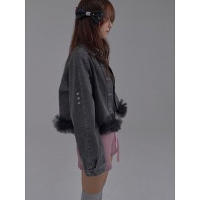 Crystal Gem Satin Bow Hairpin_Black