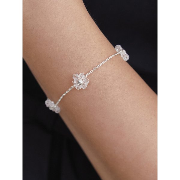 (실버925) 크리스탈 꽃 팔찌 BR1798