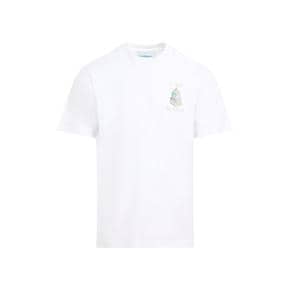 24FW 카사블랑카 반팔 티셔츠 MPF24JTS00105 WHITE