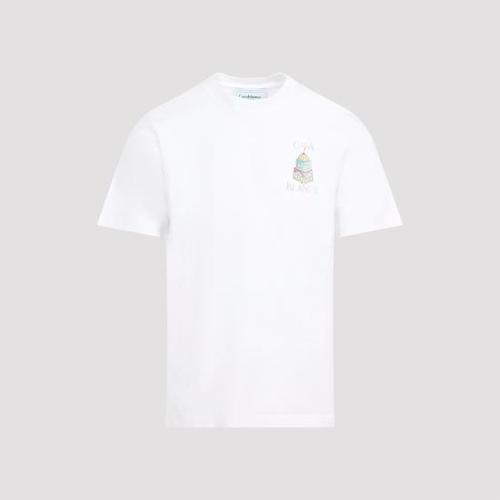 카사블랑카 반팔 티셔츠 MPF24JTS00105 WHITE