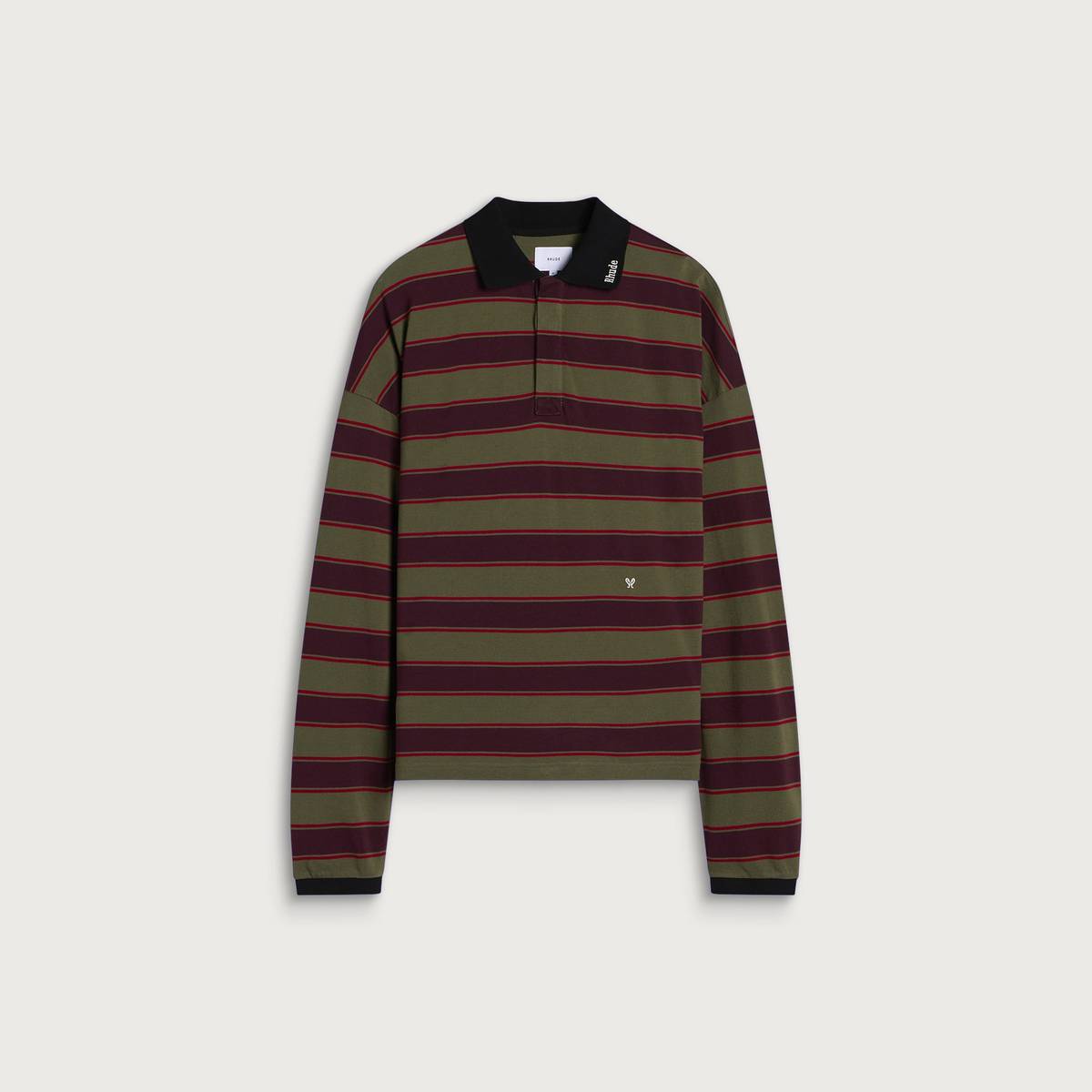 확대된 대표 Rhude Fontaine Striped Polo Shirt_8-c319