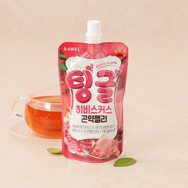 팅글 6kcal 곤약젤리 히비스커스 석류맛 130g 1팩