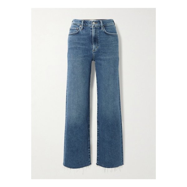 하퍼 크롭 프레이 미드라이즈 스트레이트 진 다크 데님 1647597356793023