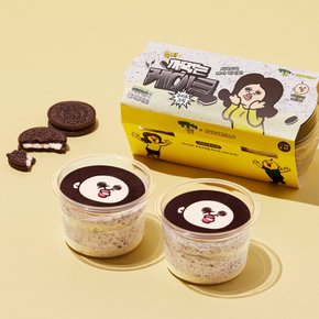 옥지의 깨먹는 케이크_쿠키앤크림 240g (120g*2)