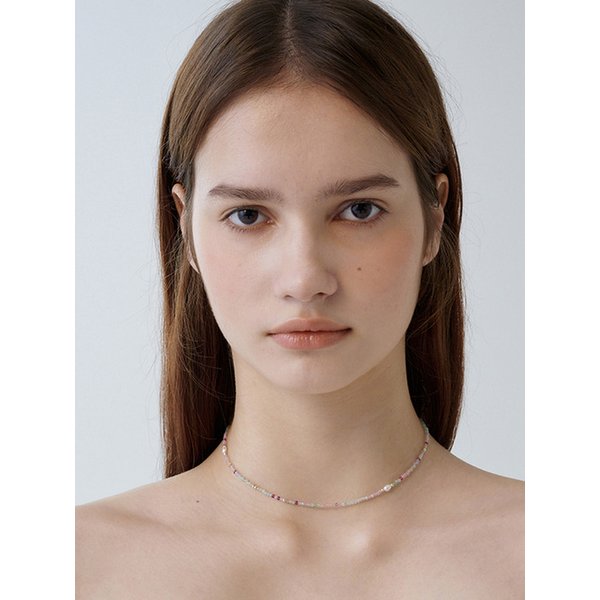 925 Raspberry Sherbet Freshwater Pearl Necklace