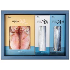 [냉동]성산포 3대 수산물 혼합세트(옥돔: 3미,540g/갈치:1미 300g, 2토막/고등어: 3쪽 480g)