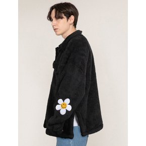 [UNISEX]엘보우 플라워도트 자수 양털후리스 셔츠 야상자켓_2color