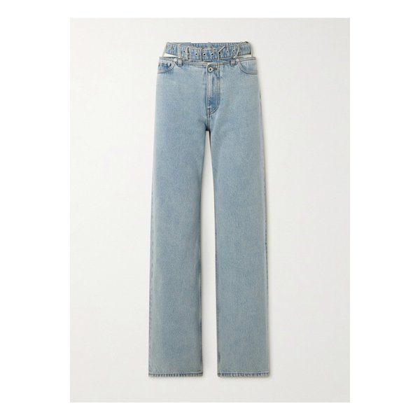 와이프로젝트 에버그린 벨티드 컷아웃 하이웨이스트 스트레이트 진 1647597326709290