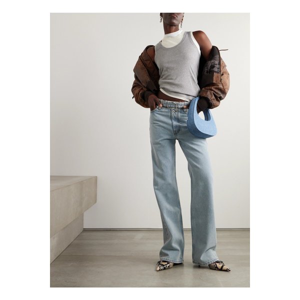 와이프로젝트 에버그린 벨티드 컷아웃 하이웨이스트 스트레이트 진 1647597326709290