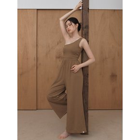 Citta one shoulder jumpsuit (Caffelatte)