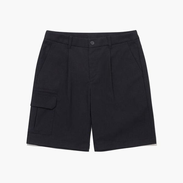 [여주점] 남성 원턱 아웃포켓 숏팬츠 GQ221MSP51 BLCK