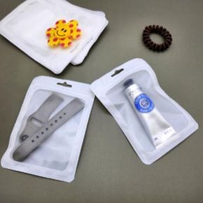 반투명 포장 지퍼백 화이트 10.5cmx15cm