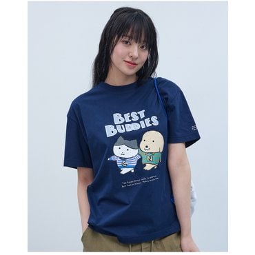 원더플레이스 [꼬모니노즈] 남녀공용 [NINOZ X SOOBOOKZ] BEST BUDDY T-SHIRT [3COLOR]