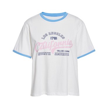 JJ지고트 캘리포니아 배색 반팔 티셔츠 GR6N0TS681
