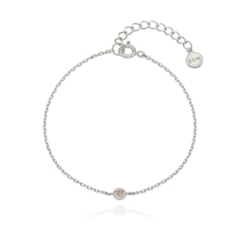 앙스모멍 Sprout Bracelet (S)(1 cognac diamond) - silver (1004010318)