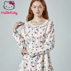 산리오 프리미엄 면 잠옷 스위트 라운드넥 긴소매 세트 긴팔상하세트 HK-4674