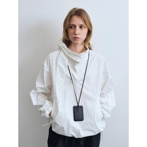 Linda Scarf Anorak Blouse (White)