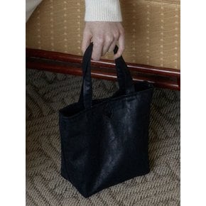 Suede tote bag_ Black