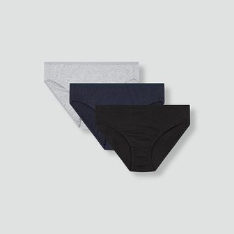 JAJU 여 코튼 베이직 힙허거 팬티 3매 J41N901207099