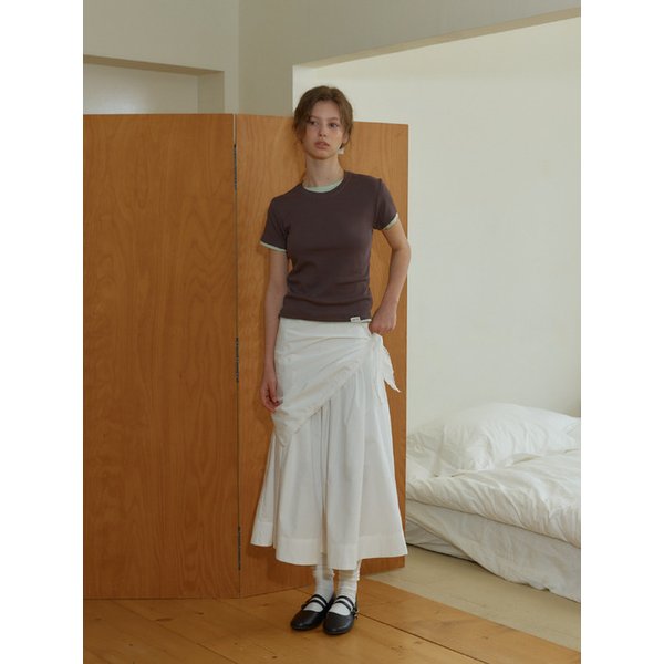 ANC SOFT SCARF FLARE SKIRT_WHITE