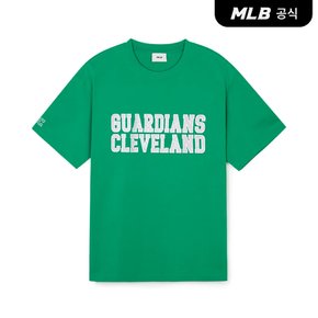 [코리아공식]프리미엄 바시티 오버핏 반팔 티셔츠 CLE (Neon Green)