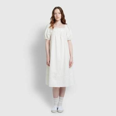 JAJU 25 S/S   여 아일렛 반팔 파자마 원피스  J205203018