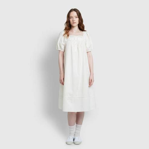 JAJU 25 S/S   여 아일렛 반팔 파자마 원피스  J205203018