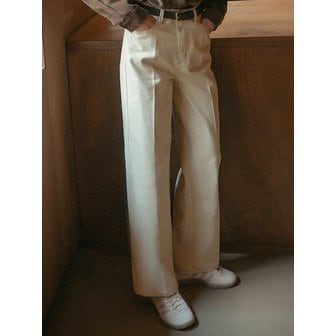 틸아이다이 Iris stitch point straight denim pants_Cream