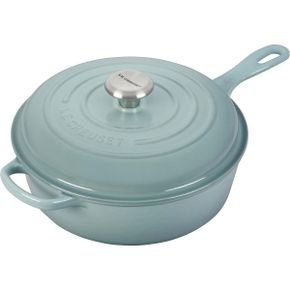 영국 르쿠르제 무쇠냄비 Le Creuset Enameled Cast Iron Signature Cassadou 3.75qt. Sea Salt 1