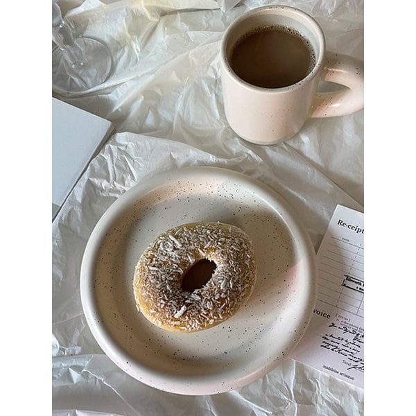 뭉툭 도넛  라운드 홈카페 디저트접시(18cm) 인테리어 트레이