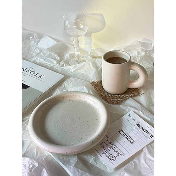 뭉툭 도넛  라운드 홈카페 디저트접시(18cm) 인테리어 트레이