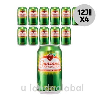  과라나안타르치카 브라질 수입 탄산 음료 350ml 12개X4