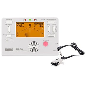 코르그 KORG TM-60-WH 튜너 메트로놈 KORG CM-300 WHBK 튜너 마이크 첨부 2점 세트