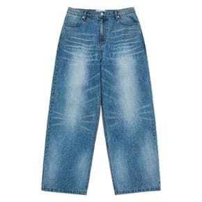 VINTAGE FUSION BRUSH WASHING DENIM PANTS BLUE 퓨전브러쉬 데님팬츠 블루