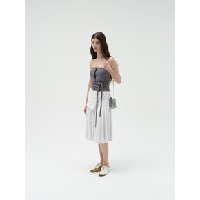 TWO-WAY SHIRRING DRESS [WHITE]