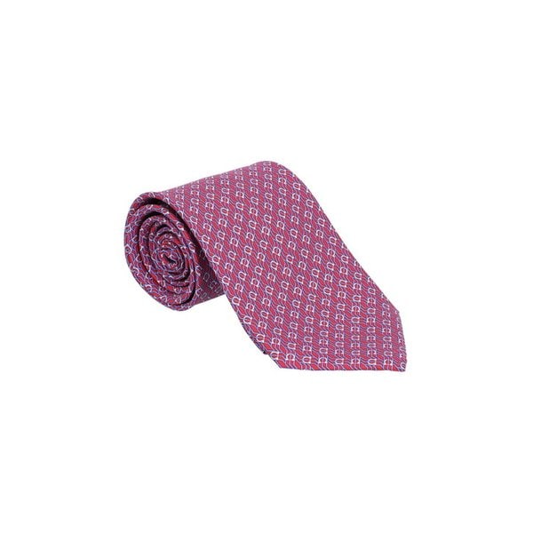 페라가모 35 0950 0768565 (350950 768565) 간치니 테트리스 프린트 실크 넥타이