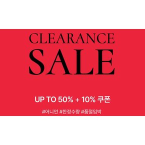 클리어런스 UPTO ~ 50%