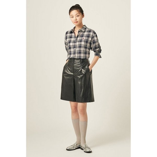 인조 가죽 반바지  블랙 (BF5825C935)