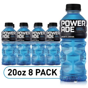  POWERADE 마운틴 베리 블래스트 ION4 전해질 강화 과일 맛 스포츠 드링크 8팩