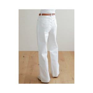 로시로우 Lossy Row semi-wide denim pants_white