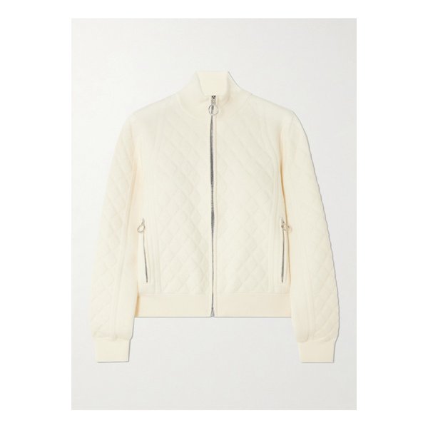 퓨잡 누리아 퀼팅 울 혼방 터틀넥 가디건 오프 화이트 1647597343741107