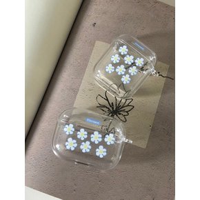 Blue flower air pods case  (Hard case)