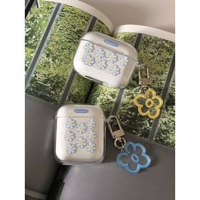 Blue flower air pods case  (Hard case)