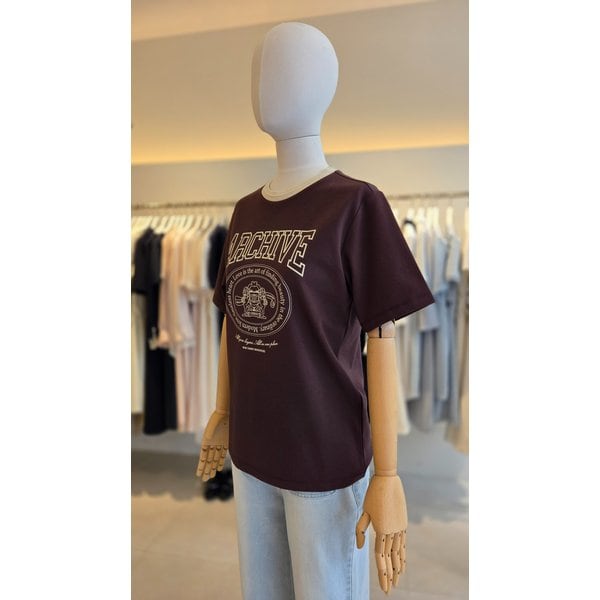 [여주점] [JJ 지고트] 여성 프린트 배색 라운드넥 티셔츠 GS5A0TSJ11