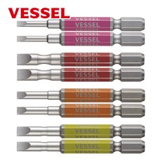 베셀 VESSEL GS16PL40 단두 고사이비트 일자 4x65mm(-) 2개입 편두 엑스하드강 컬러 마이너스