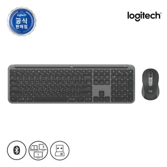 Logitech 로지텍 코리아 시그니처 슬림 콤보 MK950 무선 블루투스 키보드 마우스 세트